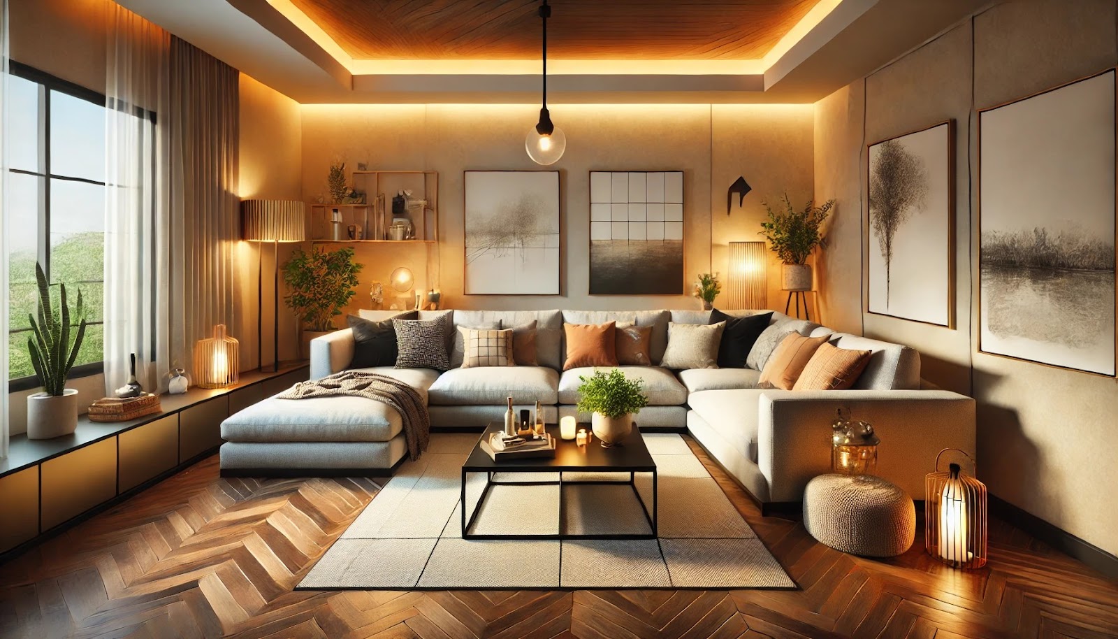 How to design L Shaped living room?